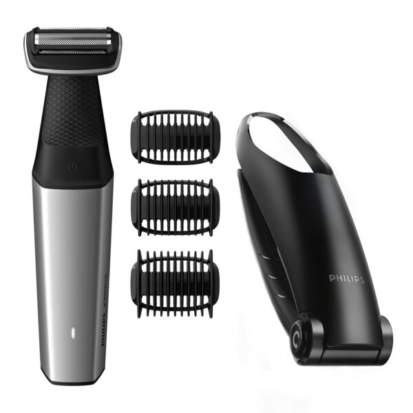 Philips Bodygroom Series 5000, Showerproof Groin and Body Trimmer, Close and Comfortable Shave, Complete Body Grooming Including Back, 60 Min. Runtime, Model BG5025/40