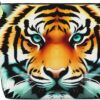 Little Fat Tiger Head Makeup Bag For Women, Waterproof Linen Travel Cosmetic Organizer Lightweight Zipper Travel Toiletry Bag Organizer Makeup Brushes Storage Bag