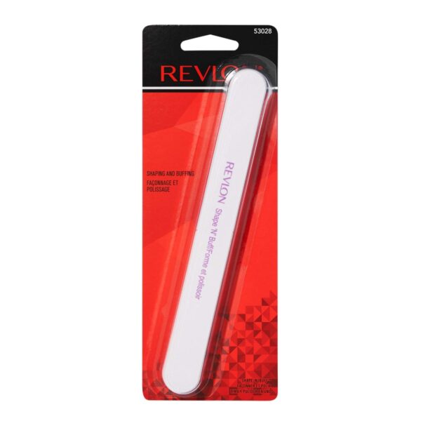 Revlon Shape 'N' Buff Nail Buffer Block, All-in-One Manicure Tool for Shaping & Shining Natural Fingernails, 1 Count