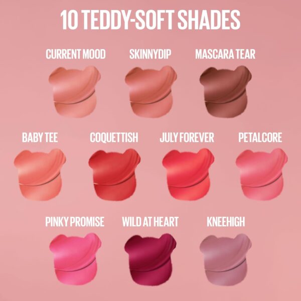 MAYBELLINE Super Stay Teddy Lip Tint, Long Lasting Matte Lipstick For Up To 12HR Wear, Current Mood, 1 Count