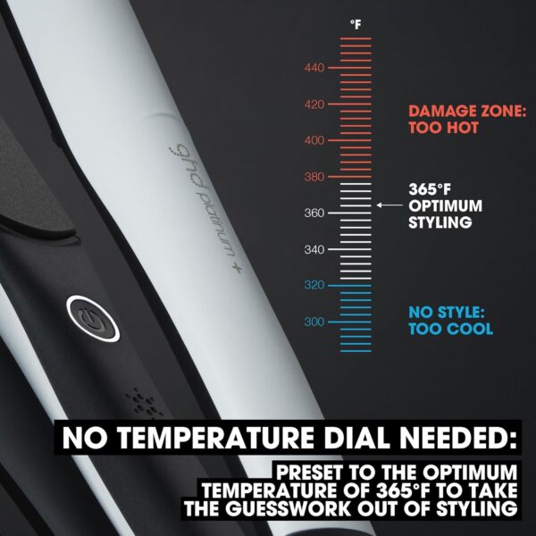 ghd Platinum+ Styler ― 1" Flat Iron Hair Straightener, Professional Ceramic Hair Styling Tool for Stronger Hair, More Shine, & More Color Protection