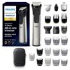 Norelco Philips Multigroom 9000 Series, All-in-One Trimmer, Beard Trimmer and Hair Clipper, 25-Piece/27-Length Men's Grooming Kit for Beard, Face, Nose, Ear and Body, Travel Kit, MG9522/50