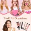 5 in 1 Wand Curling Iron-Kinked Curling Wand Set with Flat Iron Hair Straightener, 3 Barrels Hair Crimper, 3 Ceramic Curling Irons (0.35"-1.25"), 2 Temps Fast Heat Hair Waver Curler with Glove & Clip