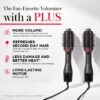 REVLON One-Step Volumizer Plus Hair Dryer and Styler, Enhanced Motor for Less Frizz, More Shine, and Reduced Heat Damage for Salon Style Round Brush for Blowout, Black (Amazon Exclusive)