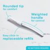 Gillette Venus Facial Razor, Exfoliating Dermaplaning Tool for Face, Replaceable Refills, Removes Fine Facial Hair, Exfoliates Dead Skin, Skin Defense Guard, Handle with 5 Blade Refills