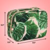 Conair Makeup Bag - Travel Toiletry Bag - Cosmetic Bag - Toiletry Bag for Women - Double Zip Organizer - Pink Palm Print