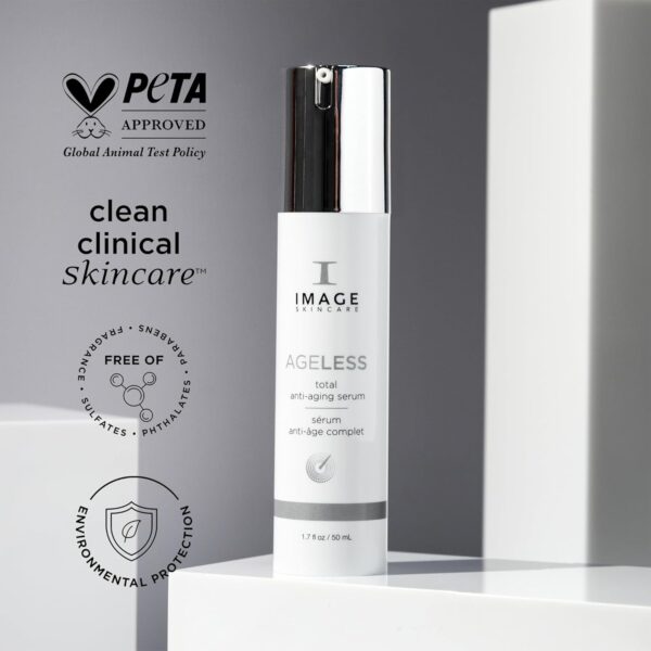 IMAGE Skincare, AGELESS Total Serum, AHA Anti-Aging Face Serum with Peptides to Firm, Hydrate, Smooth Wrinkles and Even Tone, 1.7 fl oz
