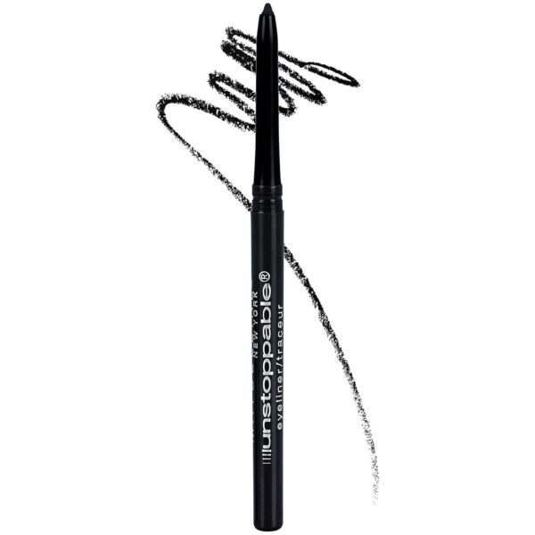 Maybelline Unstoppable Waterproof Mechanical Black Eyeliner Pencil, Easy to Apply, Smooth Glide, Up to 24 Hour Wear, Onyx