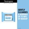 Neutrogena Cleansing Fragrance Free Makeup Remover Face Wipes, Cleansing Facial Towelettes for Waterproof Makeup, Alcohol-Free, Unscented, 100% Plant-Based Fibers, Twin Pack, 2 x 25 ct