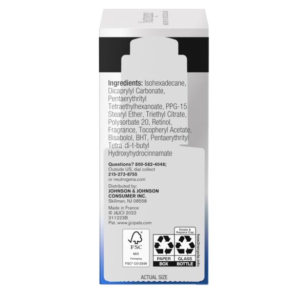 Neutrogena Rapid Wrinkle Repair Retinol Pro+ Power Facial Serum, Gentle Anti-Aging Face Serum with Pure Retinol & Nourishing Emollients, Non-Comedogenic, Paraben-Free, 1 fl. oz