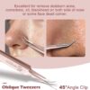 WSYUB Professional Facial Blackhead Remover Tweezers,Extractor Acne Removal, Pimple Popper Tool kit, Clip for Whiteheads, Acne Clip, Ingrown Hairs Tweezers, Blackheads Tweezers