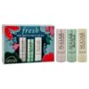 Tint, Mint and Treat Lip Kit by Fresh for Women - 3 Pc 0.07oz Sugar Lip Treatment - Rose, 0.07oz Sugar Freshening Lip Treatment - Mint Rush, 0.07oz Sugar Advanced Therapy Treatment Lip Balm