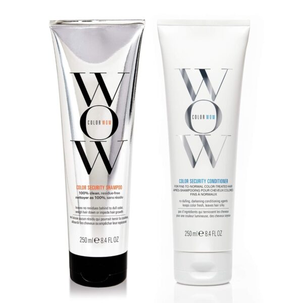COLOR WOW Dream Clean Duo - 100% clean, sulfate-free COLOR SECURITY SHAMPOO and weightless COLOR SECURITY CONDITIONER| Achieve Super Glossy, Hydrated Hair