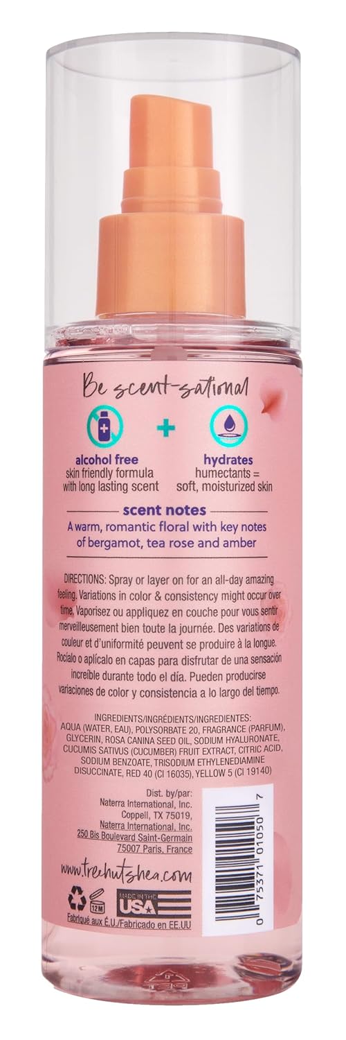 Tree Hut Moroccan Rose Fragrance Mist | Spritz On for a Refreshed Feel or Layer with Your Favorite Scents | Versatile Body Spray | 6 fl oz.