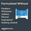 Amazon Basics Make Up Remover Wipes, Fragrance Free, 25 Count, Pack of 6 (Previously Solimo)