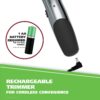 Wahl Groomsman Rechargeable Beard Trimmer kit for Mustaches, Nose Hair, and Light Detailing and Grooming with Bonus Wet/Dry Battery Nose Trimmer – Model 5622v