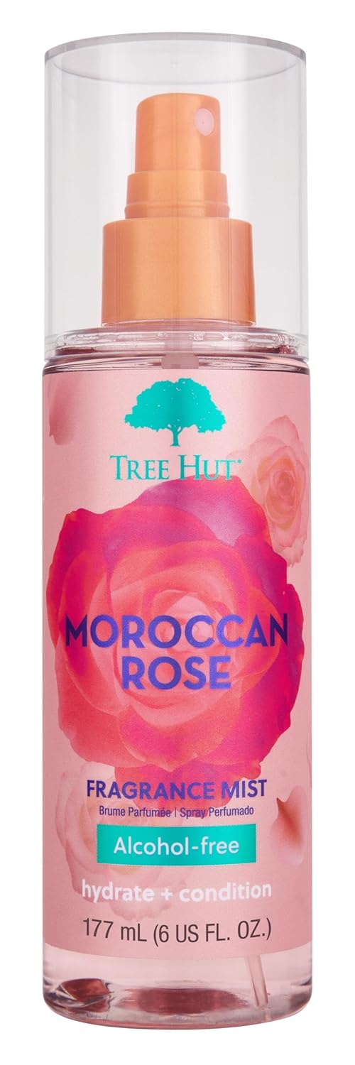 Tree Hut Moroccan Rose Fragrance Mist | Spritz On for a Refreshed Feel or Layer with Your Favorite Scents | Versatile Body Spray | 6 fl oz.