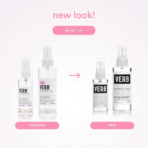 VERB Ghost Oil - Weightless Hair Oil for Fine to Medium Hair – Smooths Frizz, Adds Shine – Sulfate, Paraben and Gluten Free