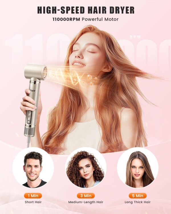 8-in-1 Professional Hot Air Styler&Hair Dryer Brush, Powerful Multi-Styler with Auto-Wrap Curler with Storage Case, Fast Drying Curling Straightening Volumizing Without Heat Damage