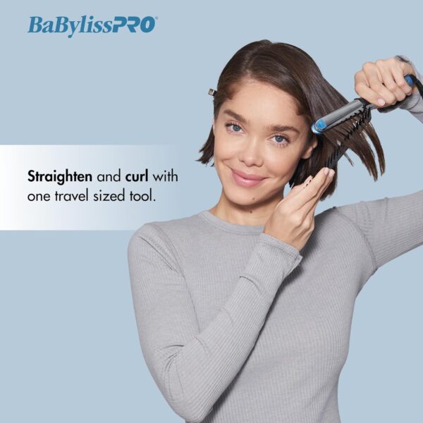 BaBylissPRO Nano Titanium Prima2000 Ionic Styling Iron, 3/4" stainless steel travel/mini iron, all hair types