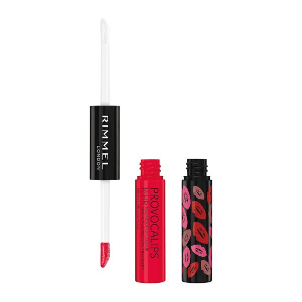Rimmel London Provocalips 16hr Kiss-Proof Lip Color - Two-Step Liquid Lipstick to Lock in Color and Shine - 500 Kiss Me You Fool, .14 fl.oz.