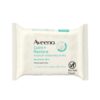 Aveeno Calm + Restore Unscented Makeup Remover Face Wipes, Fragrance Free Facial Cleansing Towelettes with Oat Extract & Calming Feverfew Leave Skin Feeling Soothed, Alcohol Free, 25 ct
