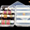 Plastic adjustable 4 rod Bangle Box Chudi Set Organizer Jewellery Storage Display Box for Bangles Chudi Bracelet Wrist Watch Hair Bands Scrunchies Accessories, Transparent (2)