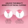 Skin Gym Facial Cupping Set, Glass Face Cupping Tool for Massage Therapy, Sculpting, & Toning Chin, Jawline & Neck, 2 Piece