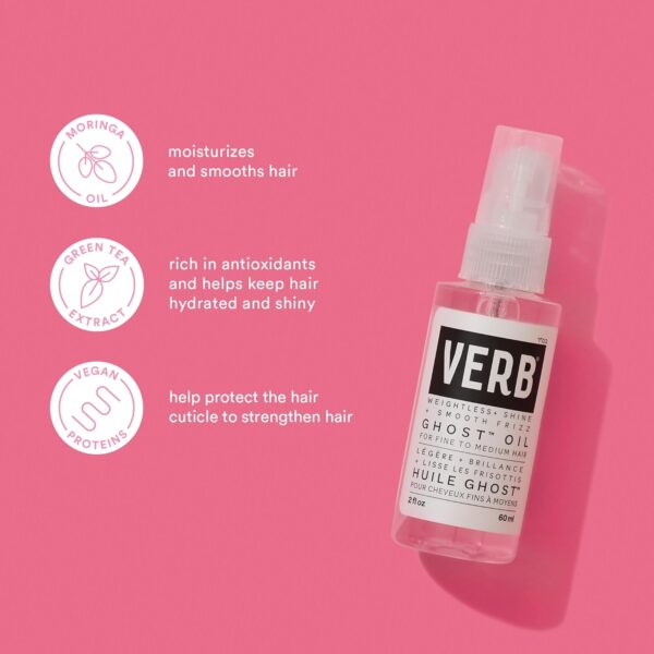 VERB Ghost Oil - Weightless Hair Oil for Fine to Medium Hair – Smooths Frizz, Adds Shine – Sulfate, Paraben and Gluten Free
