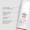 EltaMD UV Daily SPF 40 Face Sunscreen Moisturizer with Zinc Oxide, Daily Face Moisturizer with SPF, Sunscreen, 1.7 oz Pump