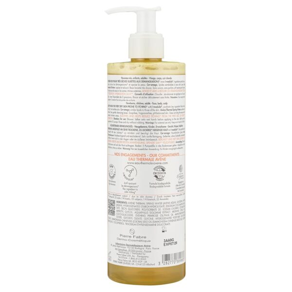 Avène XeraCalm A.D Lipid-Replenishing Cleansing Oil, Atopic Dermatitis, Eczema-Prone, Fragrance-Free, Pump, 13.5 Oz