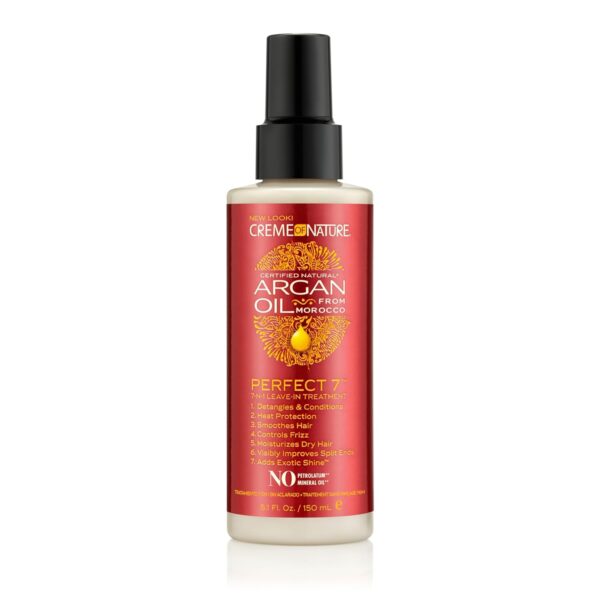 Creme of Nature, Argan Oil for Hair, Perfect 7-in-1 Leave-in Treatment, for Healthy Hair with Exotic Shine, 5.1 Fl Oz (Package May Vary)