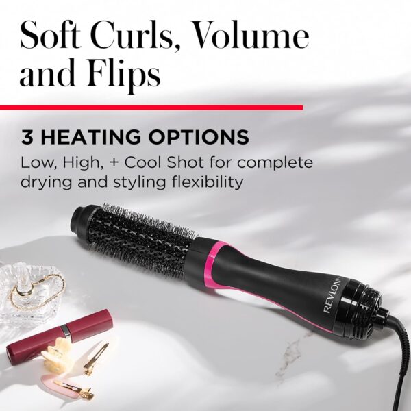 REVLON One-Step Hair Dryer and Styler - Root Booster Round Brush for Styling, Dryer Brush for Fast and Easy Salon-Quality Blowout, More Shine and Less Frizz (1-1/2 in)