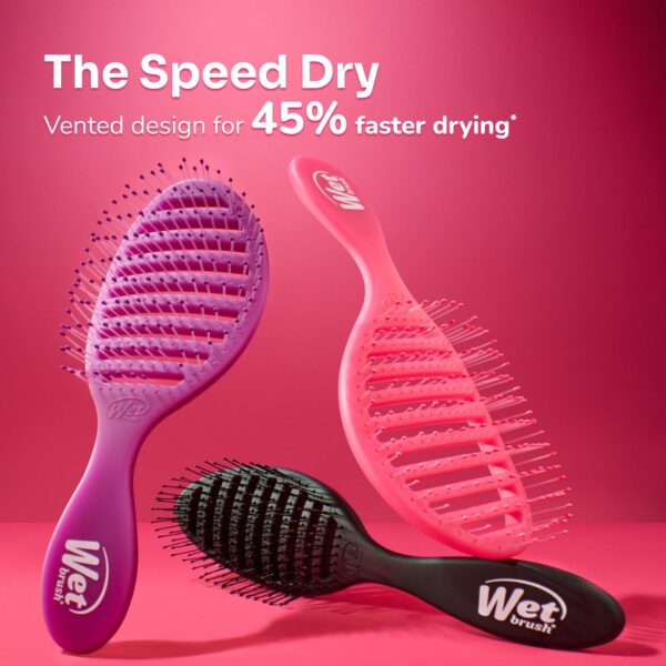 Wet Brush Speed Dry Hair Brush - Stripes (Color Wash) - Vented Design and Ultra Soft HeatFlex Bristles Are Blow Dry Safe With Ergonomic Handle Manages Tangle and Uncontrollable Hair - Pain-Free