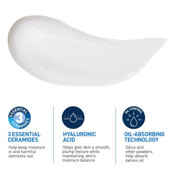 CeraVe Oil Control Moisturizing Gel-Cream, Face Moisturizer for Oily Skin, Niacinamide, Hyaluronic Acid & Oil Absorbing Technology To Rebalance Oily Skin, Non-Comedogenic, Fragrance Free & Oil-Free