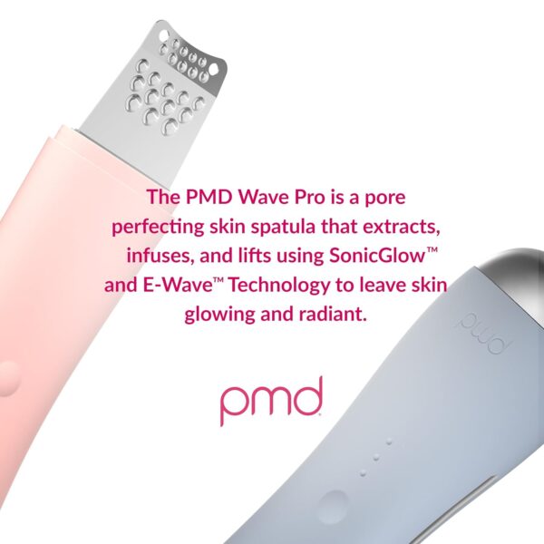 PMD Wave Pro - Professional-Grade Advanced Skin Spatula - Extract, Infuse, & Lift - SonicGlow Vibration and E-Wave Technology - Clear Pores, Blackheads, & Whiteheads