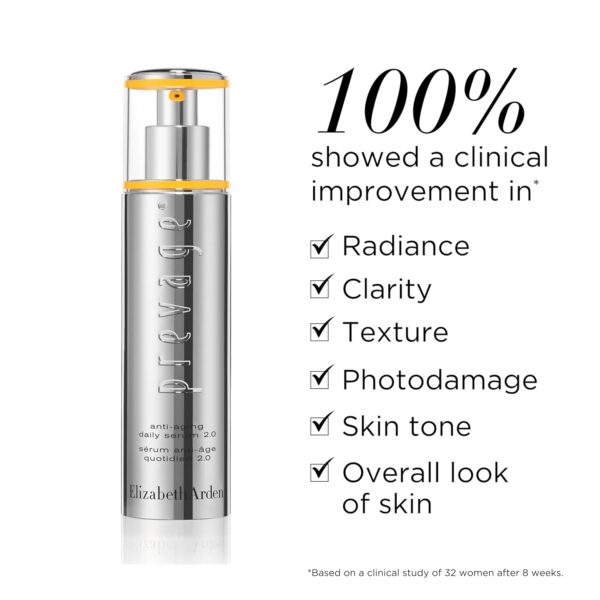 Elizabeth Arden PREVAGE Anti-Aging Face Serum 2.0 for Women, Brightening & Dark Spot Correcting Skincare, With Antioxidant Idebenone Technology