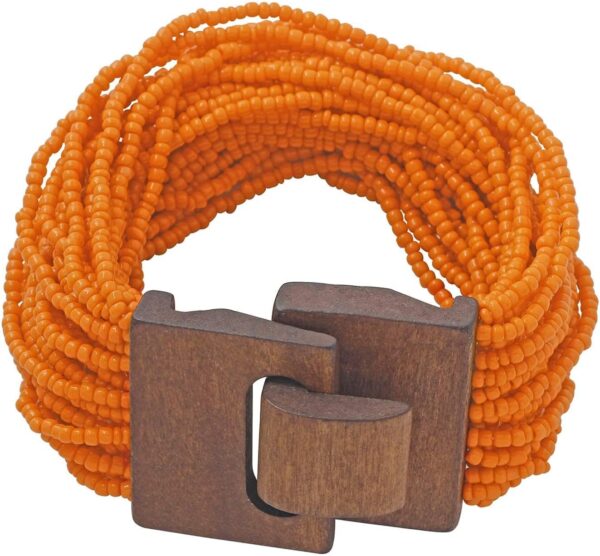 Coiris Multi Layers Seed Beads Wide Bangle Strand Bracelet for Women (BR1167)…