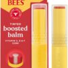Burt’s Bees Tinted Boosted Balm, Rose Knows, Hydrating Tinted Lip Balm with Vitamin C, E, and F Core, 24 Hour Lip Moisturizer with Responsibly Sourced Beeswax, 100% Natural Origin, 1 Count, 0.16oz