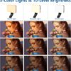 60 LED Portable Selfie Light Video Conference Lighting with Clip & Camera Tripod Adapter Rechargeable 2200mAh CRI 97+, 3 Light Modes for Phone iPhone Webcam Laptop Photo Makeup
