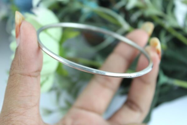 Steel Bangles for woman,Silver Kada/Bracelet,Punjabi sikh,kada Internal Diameter 5.2 cm to 7.2 cm Thickness 0.3 cm