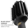 HOT TOOLS Pro Artist Heated Hair Styling Oval Brush, Black/Gold