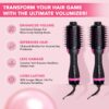Blow Dryer Brush, 4 in 1 Styling Tools with ION Generator and Ceramic Coating for Fast Drying Hair Types, Pink