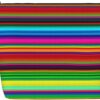 Colorful Mexican Stripes Makeup Bag For Women, Waterproof Linen Travel Cosmetic Organizer Lightweight Zipper Travel Toiletry Bag Organizer Makeup Brushes Storage Bag