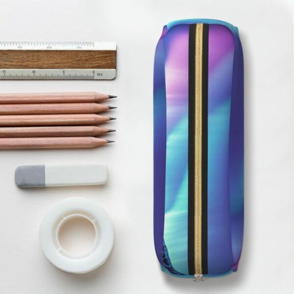 Northern Lights Makeup Bag for Women Men Pencil Pouch Travel Small Cosmetic Bag Zippered Toiletry Bags Aesthetic Pen Bags Trendy Storage Bags Leather Coin Pouch Purse