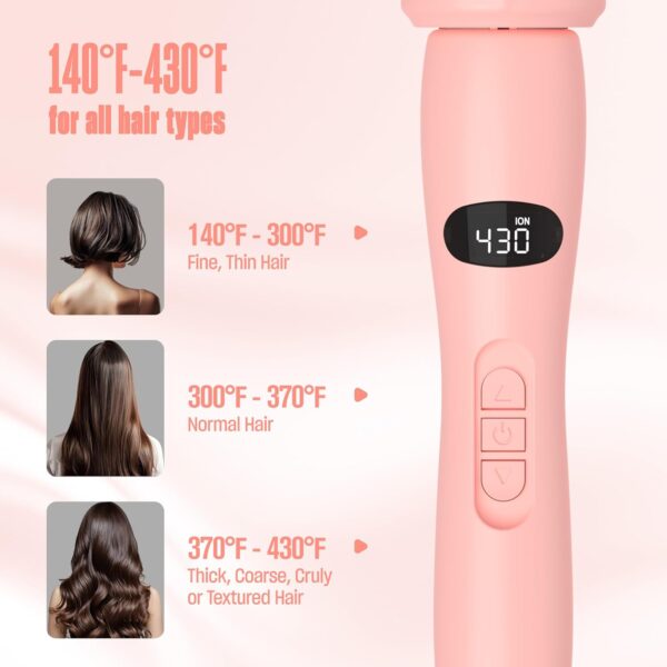 Bekind Twist Pro Thermal Brush - 1.5 Inch Versatile Heated Round Hot Air Brush, Effortless Blowout Curling Hair Styling Tools, Negative Ion Blow Out Hot Round Brush, 20s Fast Heats (Peach)