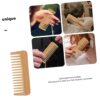 Hemoton Wooden Wide Hair Comb Detangle Hair Styling Tool for Women Salon Hairdressing Use