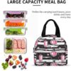 Make Up Theme Pattern with Perfume Lunch Bag Insulated Lunch Box Cooler Lunch Tote Bag for Work Travel Picnic