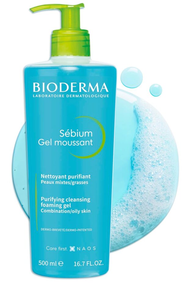 Bioderma - Face Cleanser - Sébium - Makeup Removing Cleanser - Skin Purifying - Face Wash for Combination to Oily Skin