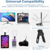 60 LED Portable Selfie Light Video Conference Lighting with Clip & Camera Tripod Adapter Rechargeable 2200mAh CRI 97+, 3 Light Modes for Phone iPhone Webcam Laptop Photo Makeup